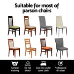 Dining Chair Covers 6x Slipcovers Stretch Banquet Party Dark Grey