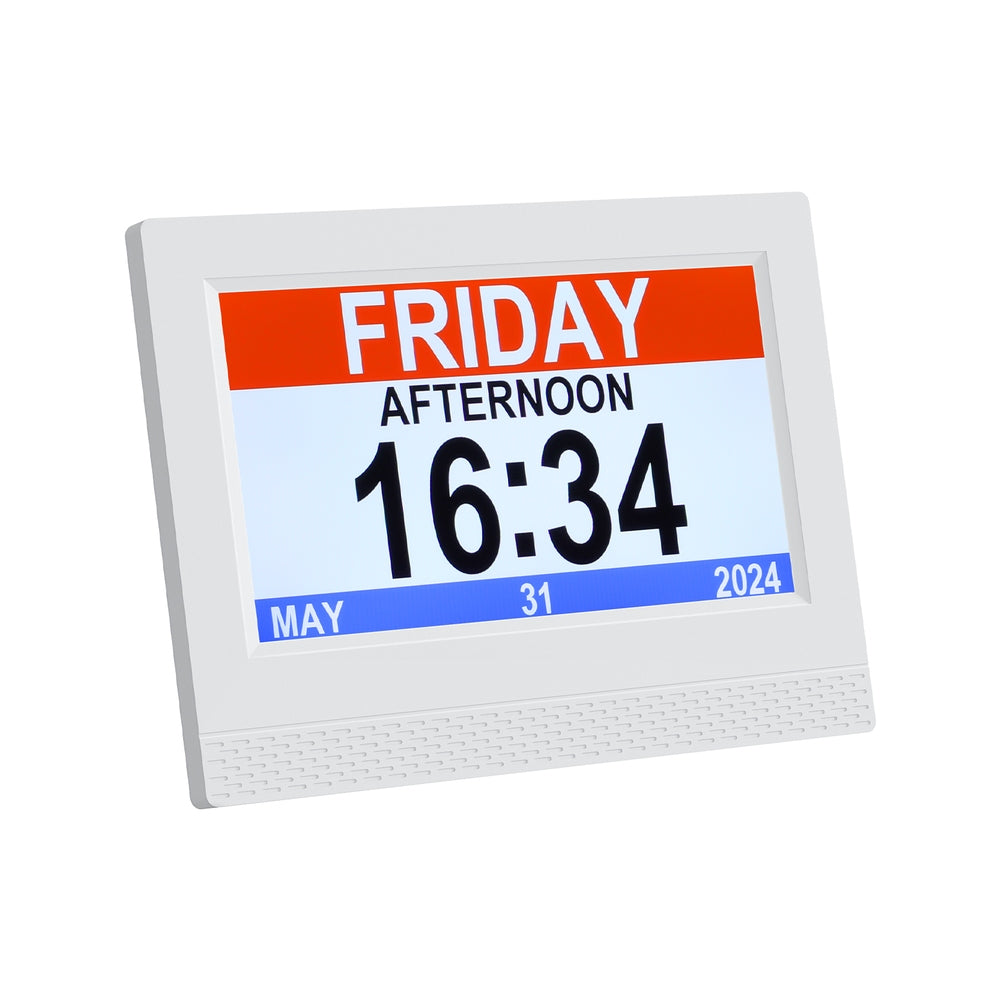 7" Digital Day Clock Calendar Alarm
