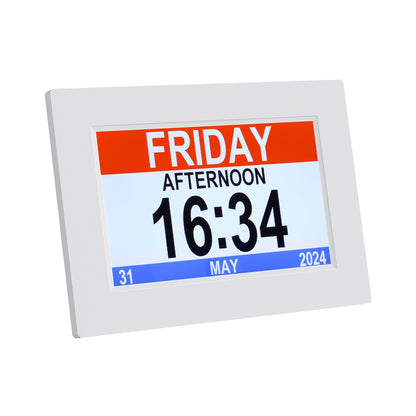 8" Digital Day Clock Calendar Alarm