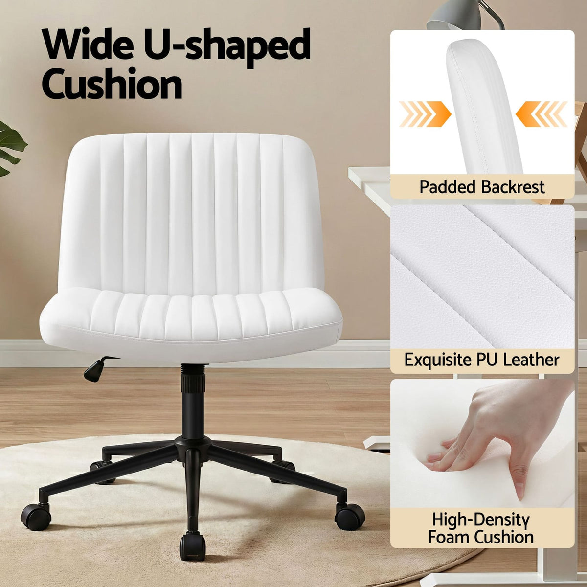 Computer Desk Set 150cm White 150x59x75cm