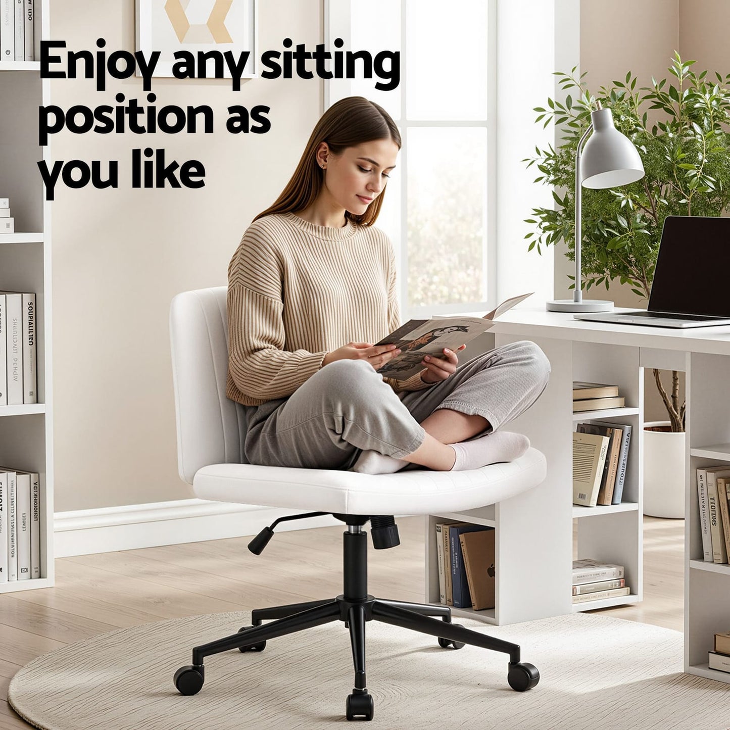 Computer Desk Set 150cm White 150x59x75cm