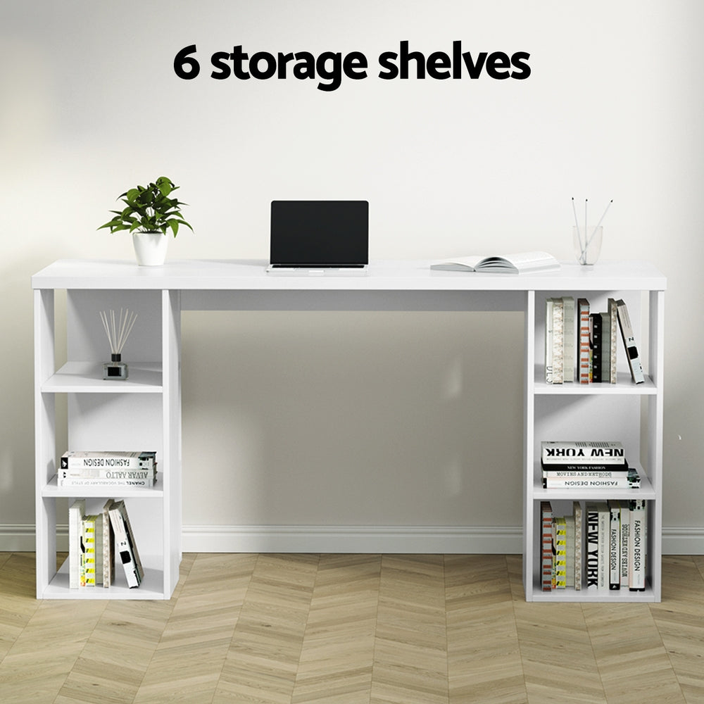 Computer Desk Bookshelf White 150Cm