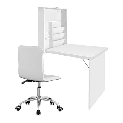 Computer Desk Office Set White 78x52.5x156cm