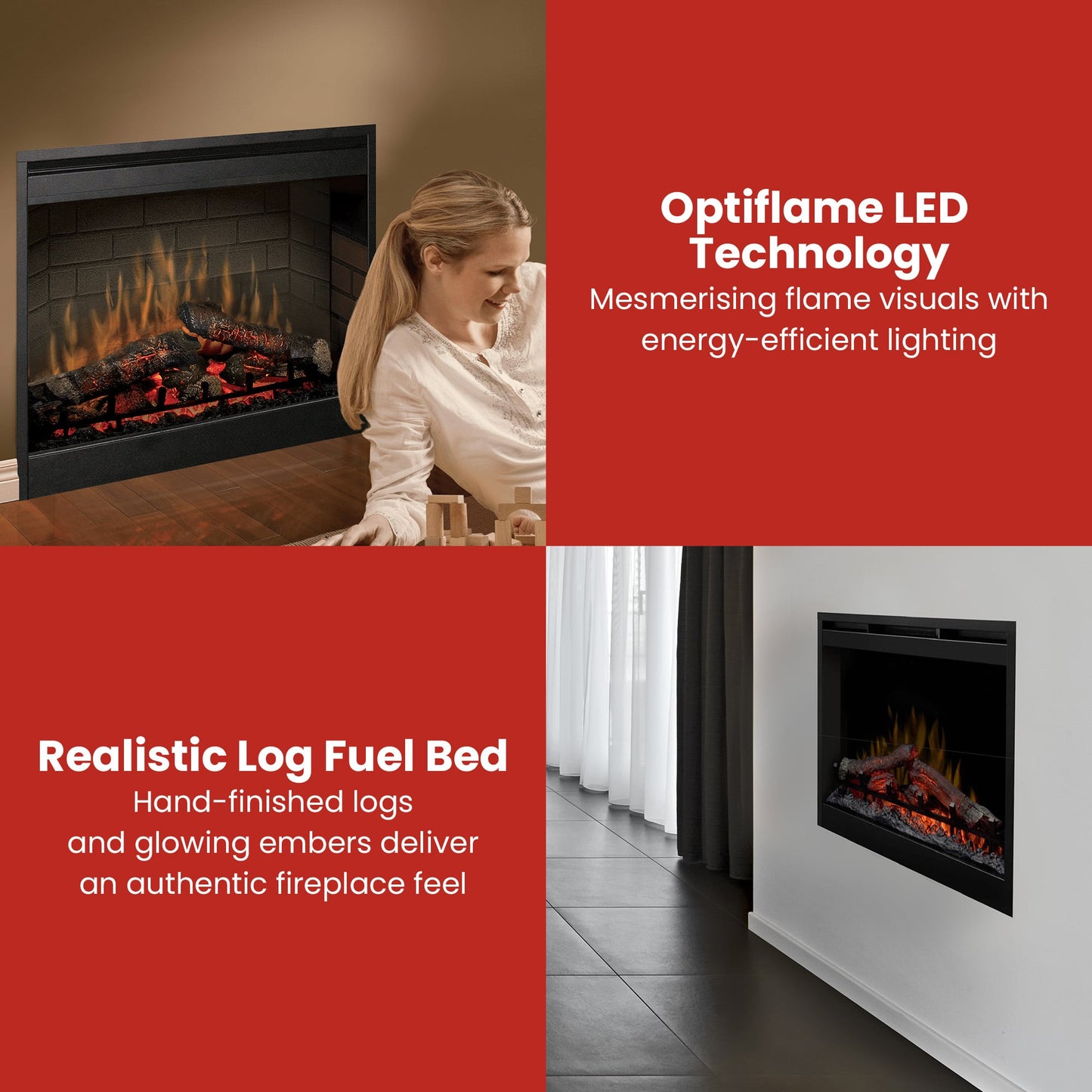 Electric Firebox Heater 26 Inches
