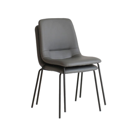 Grey Stackable Dining Chairs 46x49x83cm