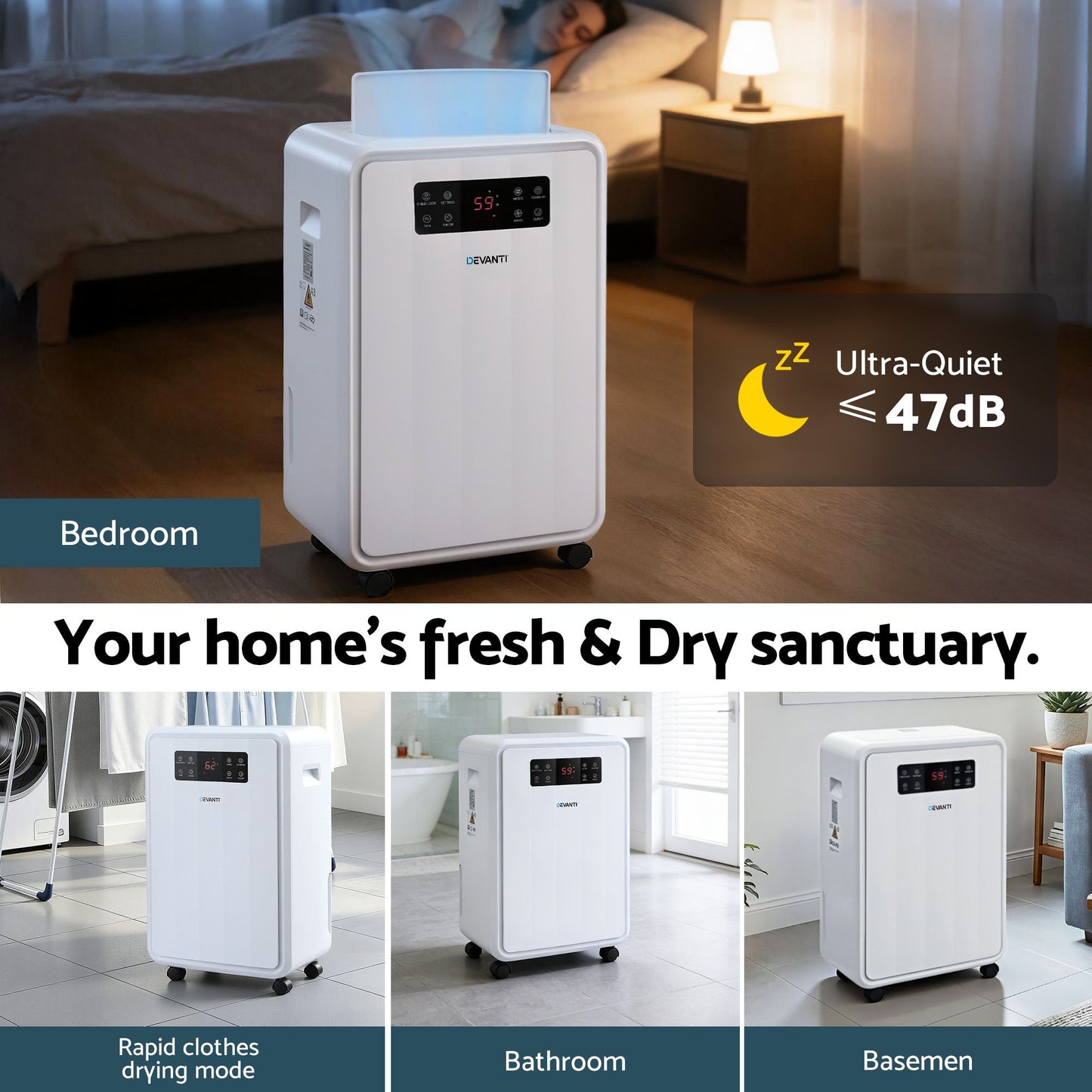 70L Commercial Dehumidifier 8.5L Tank | HomeAndLiving - 8