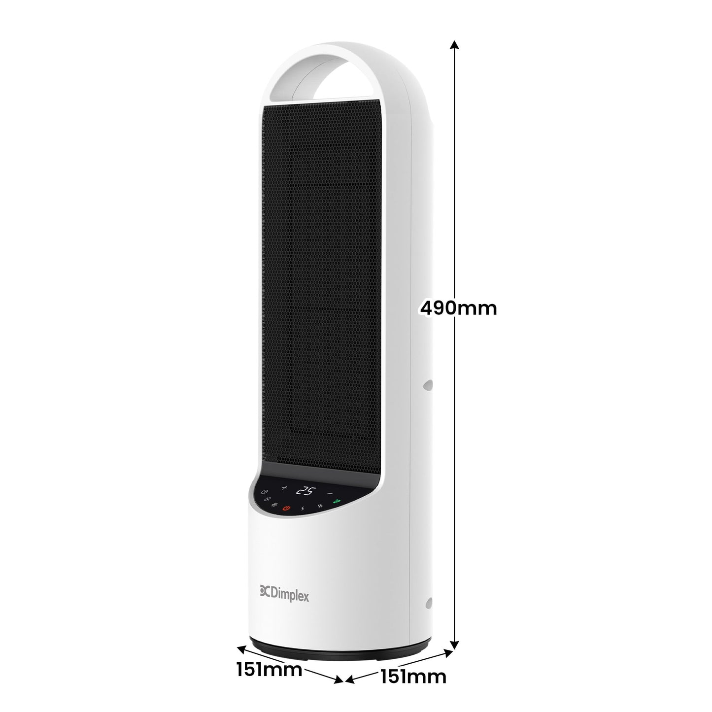 Dimplex 2kW Personal DC Digital Ceramic Heater Black & White Home Office