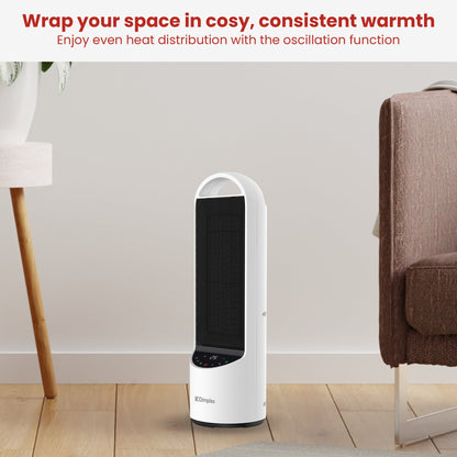 Dimplex 2kW Personal DC Digital Ceramic Heater Black & White Home Office