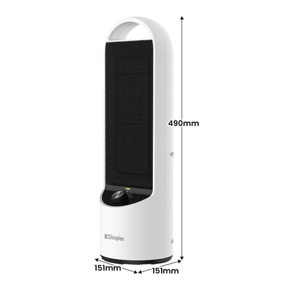 Dimplex 2kW Personal DC Ceramic Heater Black & White Compact Home Heater