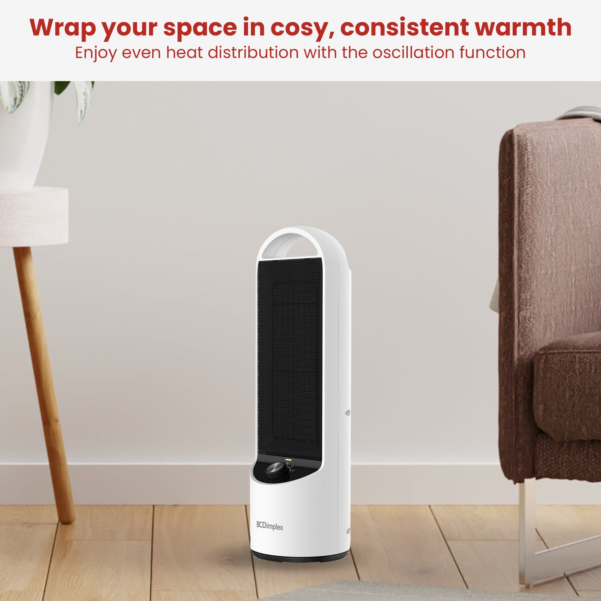 Dimplex 2kW Personal DC Ceramic Heater Black & White Compact Home Heater