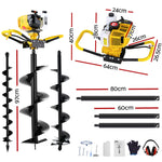 74CC Heavy-Duty Post Hole Digger with Auger Bits