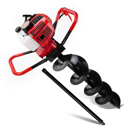 80Cc Post Hole Digger 200Mm Petrol Drill Extension Bits Auger