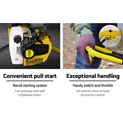 80Cc Post Hole Digger Motor Only Petrol Engine Yellow