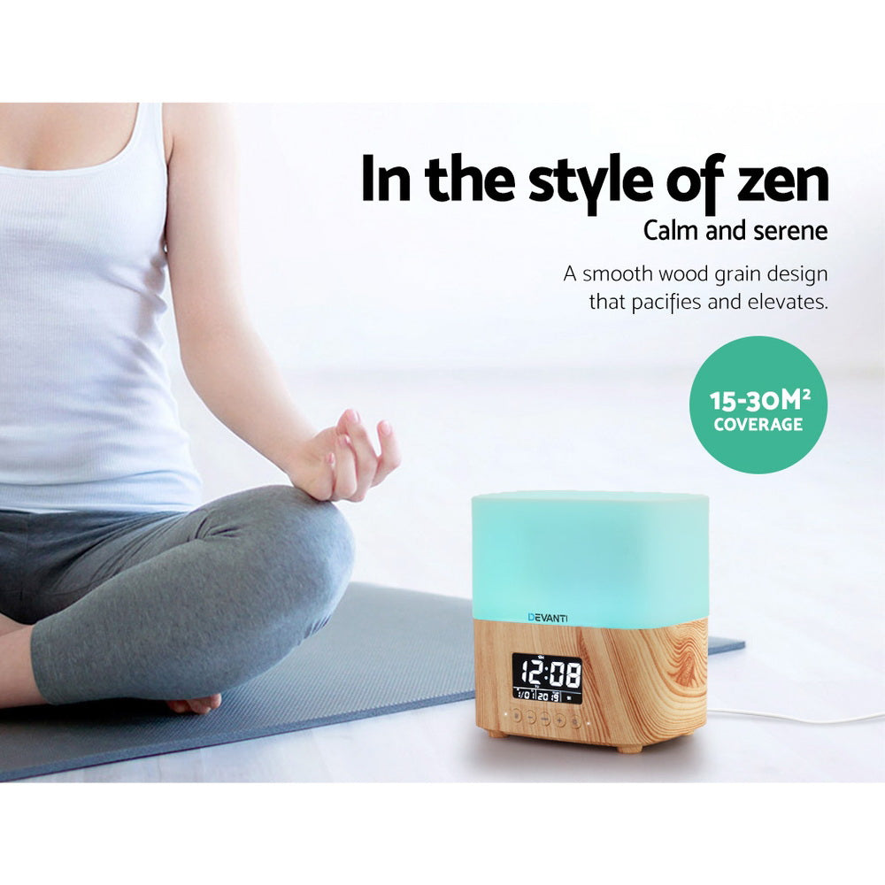 Devanti Aroma Diffuser Essential Oil Clock