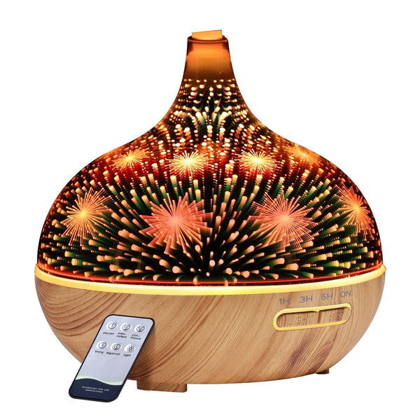  DEVANTI Aroma Aromatherapy Diffuser 3D LED Night Light Firework 400ml Remote Control