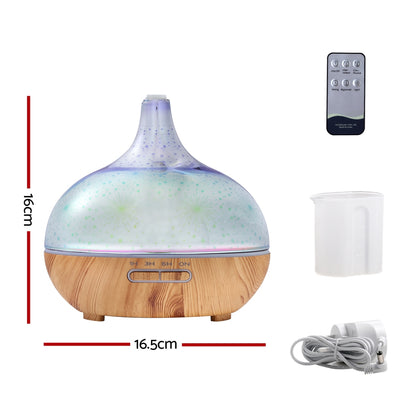 Aroma Diffuser Humidifier LED Night Light 400ml - Remote