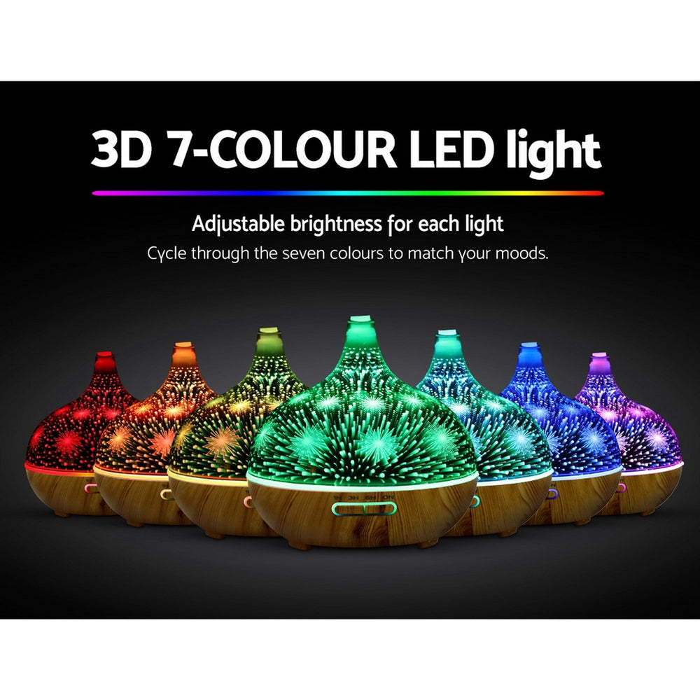 Aroma Diffuser Humidifier LED Night Light 400ml - Remote