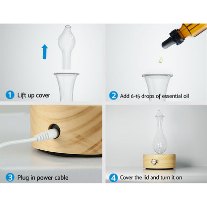 Waterless Aromatherapy Aroma Diffuser Pure Essential Oil Ultrasonic
