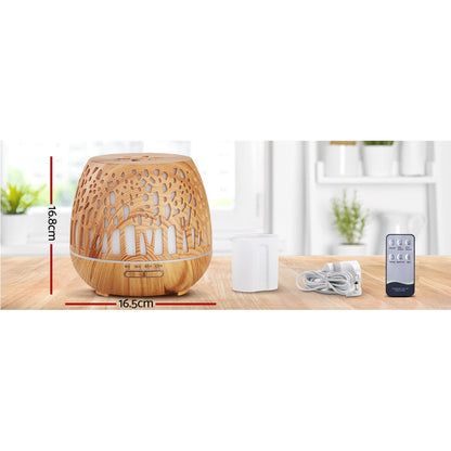 Aroma Diffuser Aromatherapy Wood Grain 400Ml