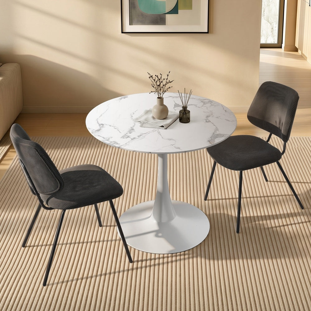 Round Dining Table Set 100cm 5-Piece Green | HomeAndLiving