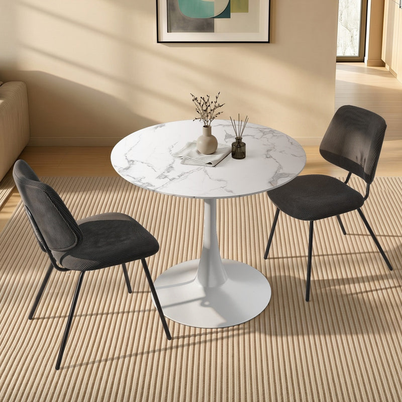 Round Dining Table Set 100cm 5-Piece Green | HomeAndLiving