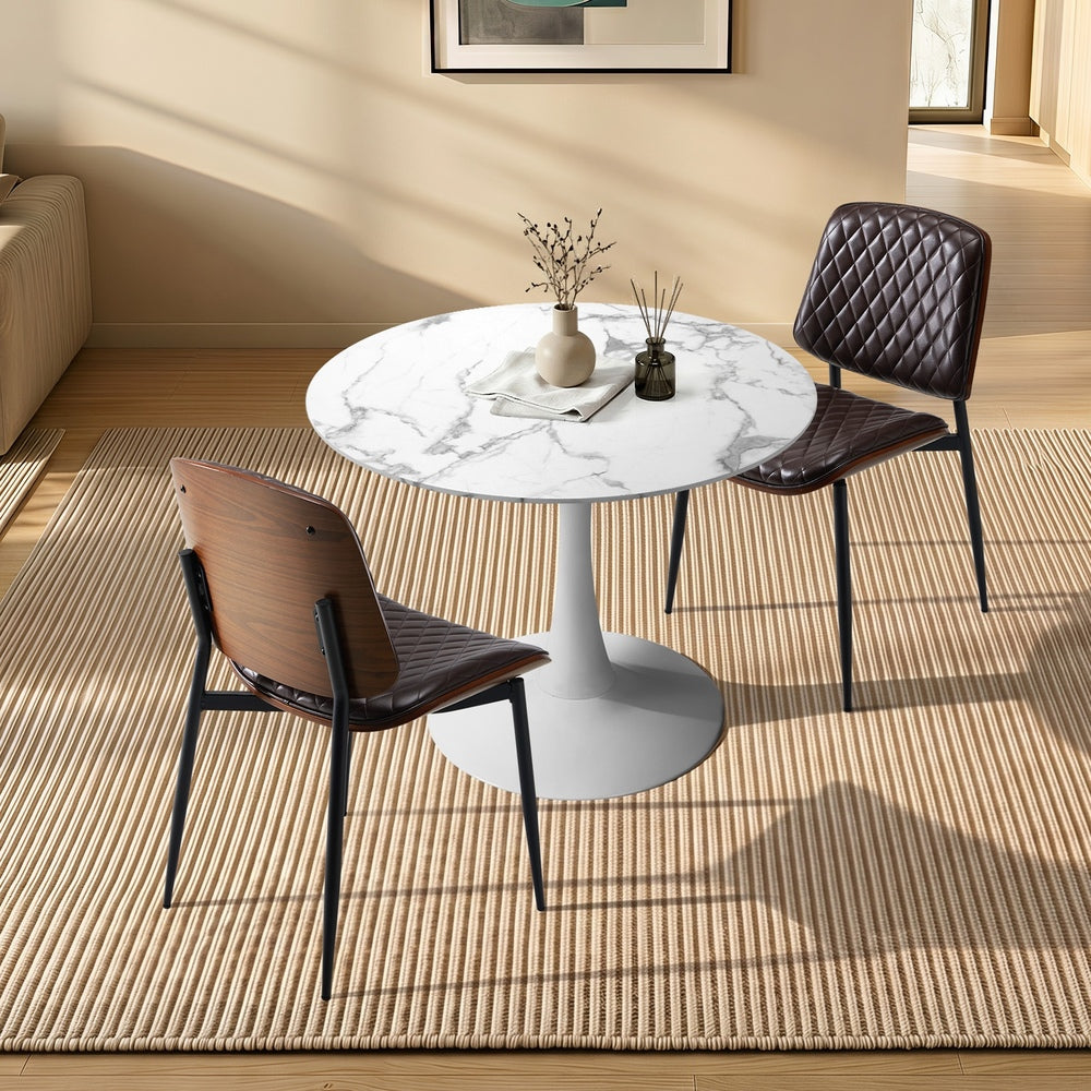 White dining table