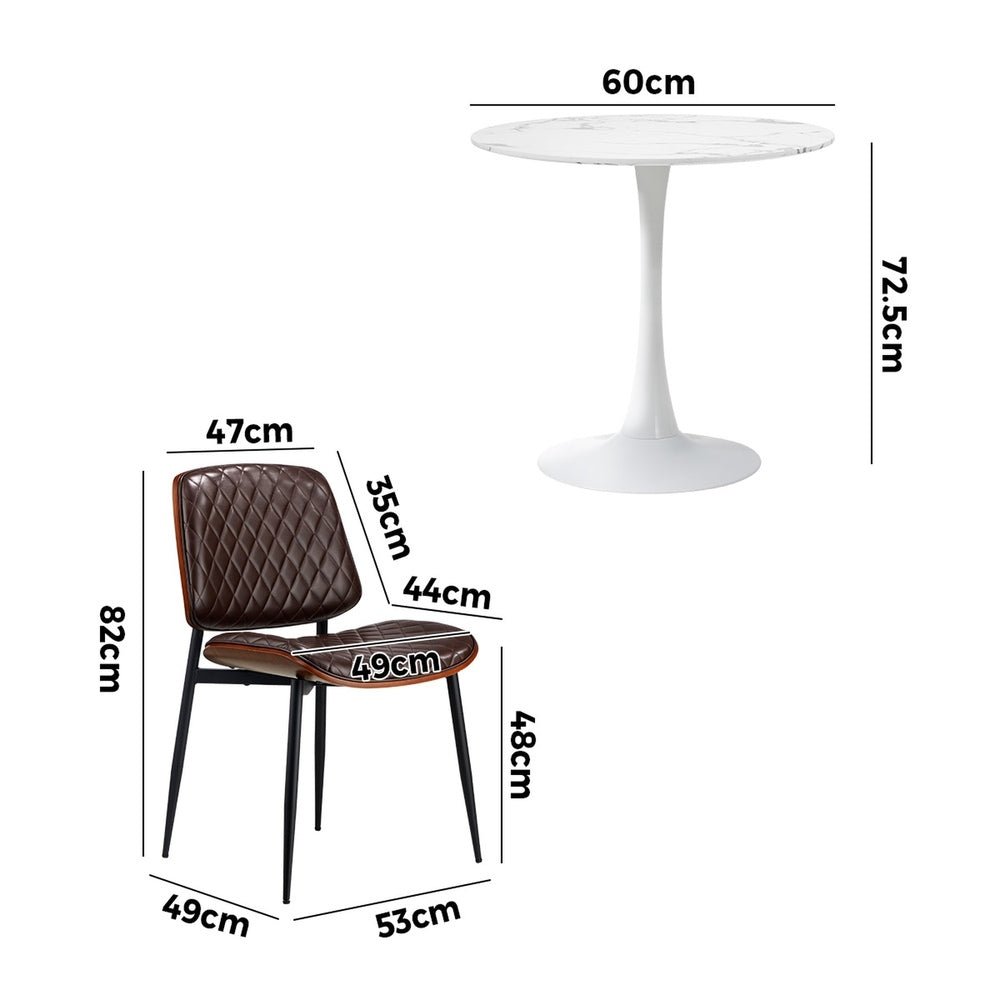 White dining table, view 8