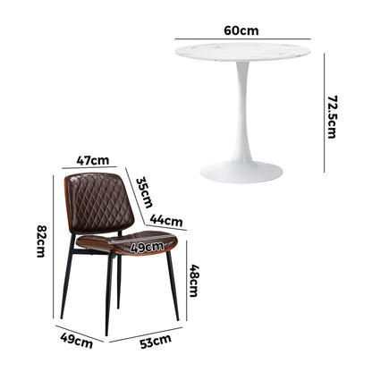 White dining table, view 8