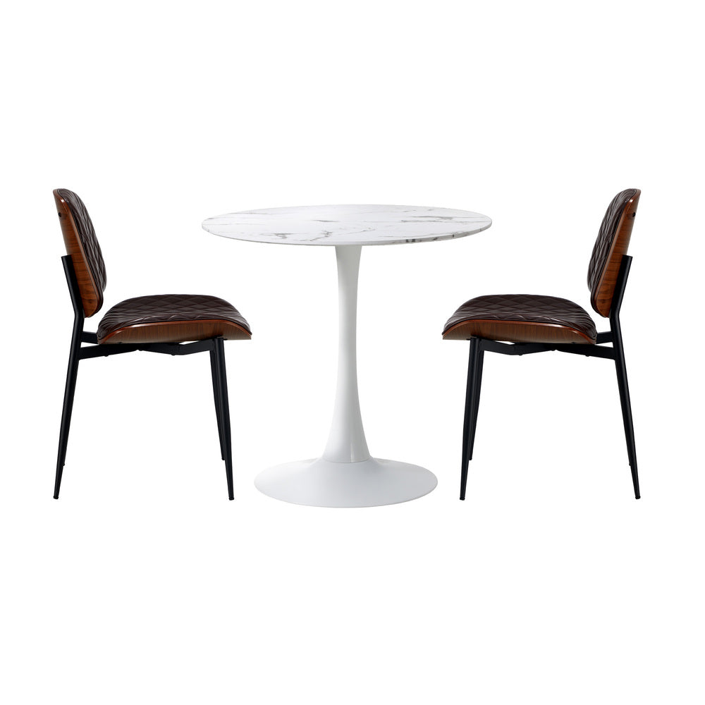 White dining table, view 6