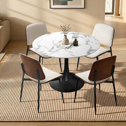 Dining Set White 90cm