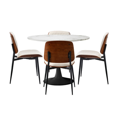 Dining Set White 90cm