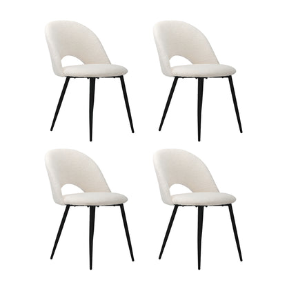 90cm Round Dining Table with 4PCS Chairs White and Black