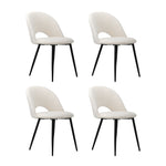 90cm Round Dining Table with 4PCS Chairs White and Black