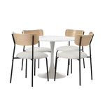 90cm Dining Table and Chairs 4-Seater Kitchen Furniture Set