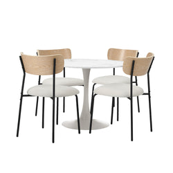 90cm Dining Table and Chairs 4-Seater Kitchen Furniture Set
