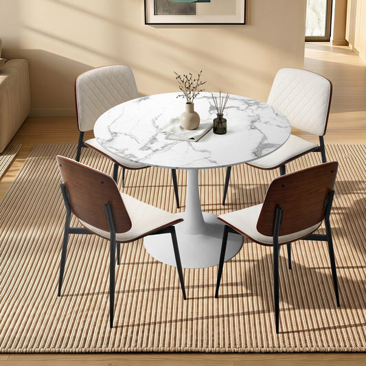 White dining table