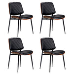 4 Seater Dining Set 90cm PU Leather Chairs | HomeAndLiving