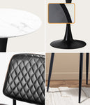4 Seater Dining Set 90cm PU Leather Chairs | HomeAndLiving