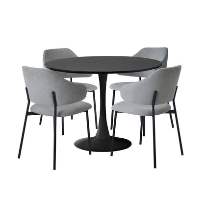 White dining table 52x48x80cm, side view