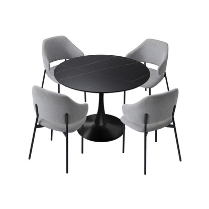 White dining table 52x48x80cm, rear view