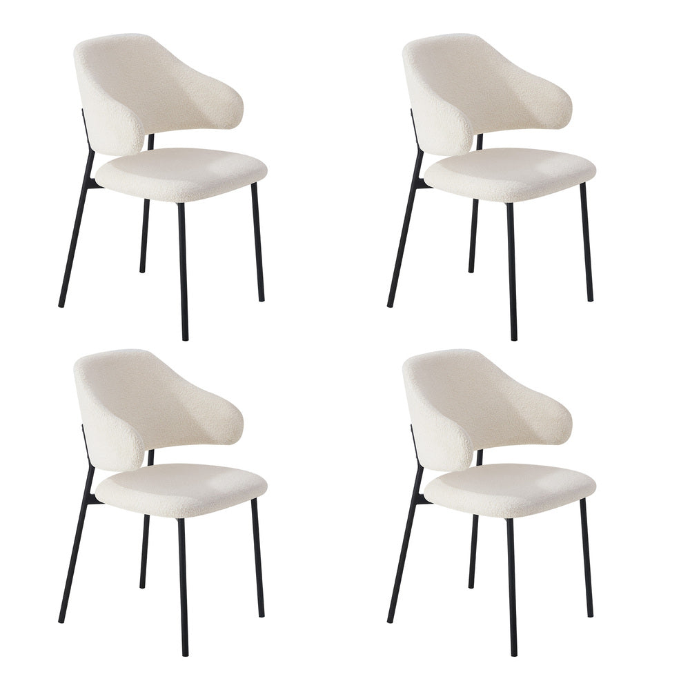 Dining Set White Marble 52x48x80cm
