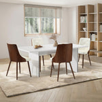 4-Seater Rectangle Dining Table With Chairs Wooden Dining Set