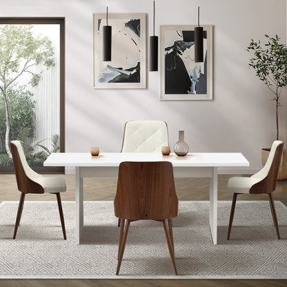 4-Seater Rectangle Dining Table With Chairs Wooden Dining Set