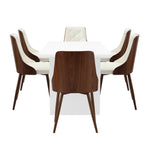 6-Seater Dining Table Set Wood Rectangular and Chairs Modern DiningPro