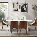 6-Seater Dining Table Set Wood Rectangular and Chairs Modern DiningPro