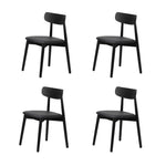 6-Seater Dining Table and Chairs Set Wooden Black & White for Kitchen or Dining Room