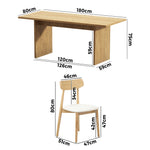 4-Seater Dining Table and Chairs Set Wooden Black Modern Kitchen Furniture