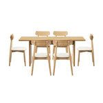 Wooden 6-Seater Dining Table and Chairs Set for Kitchen or Dining Room