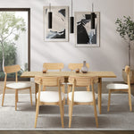 Wooden 6-Seater Dining Table and Chairs Set for Kitchen or Dining Room