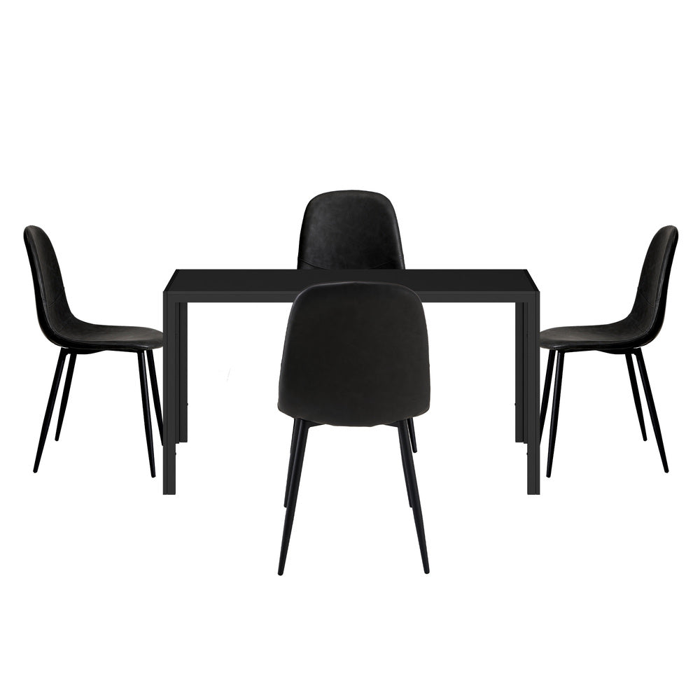 4-Seater Dining Set 1.2m Rectangular Table and Chairs